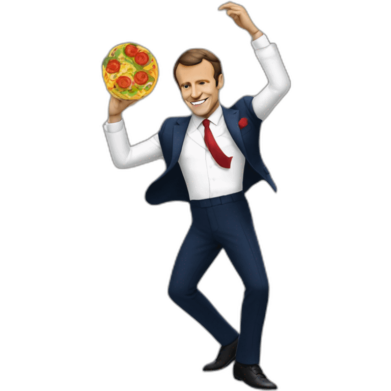 Emmanuel Macron dancing salsa emoji