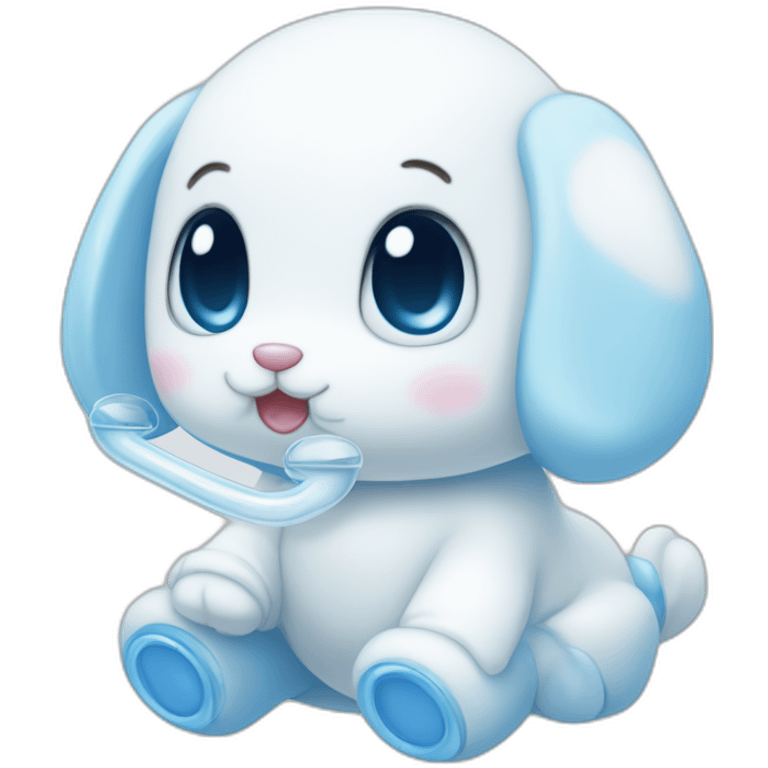 cinnamoroll-blue-eye-sucking-pacifier emoji