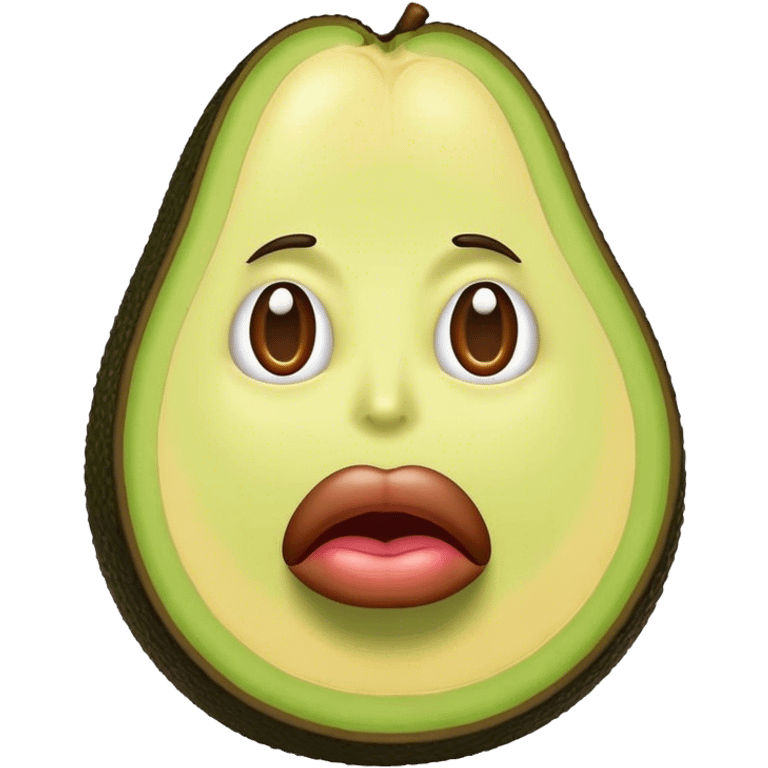 Aguacate con labios grandes emoji