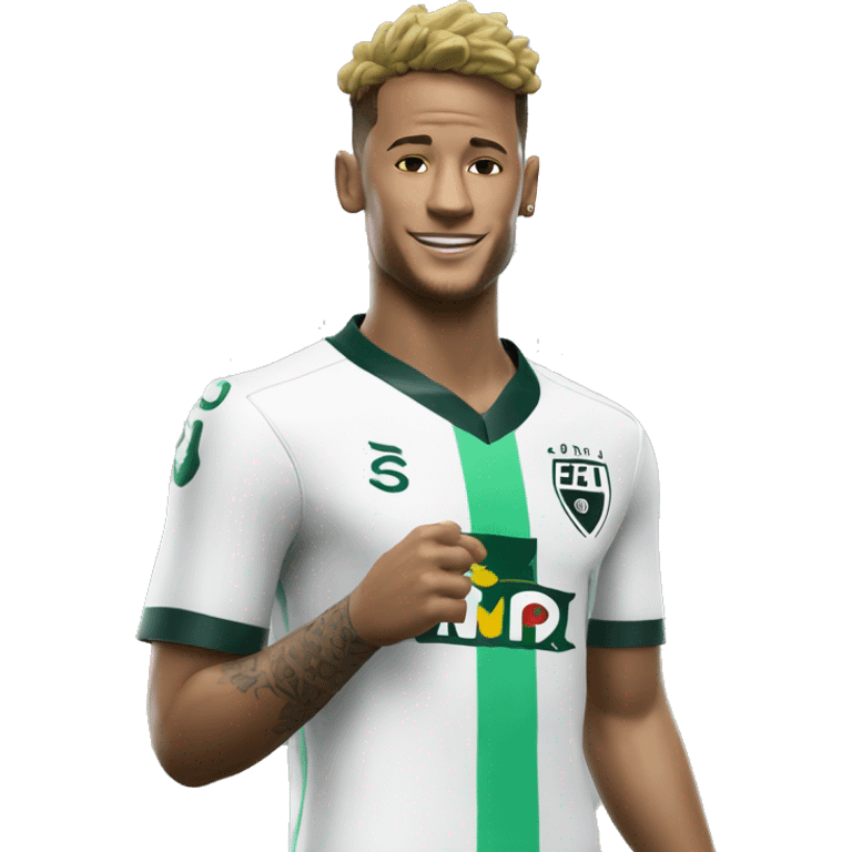 Neymar com a camisa do Santos emoji