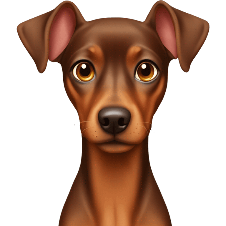 Brown Pinscher with short tail emoji