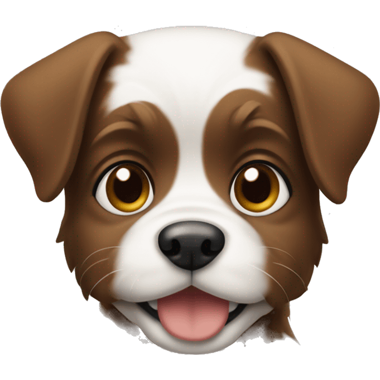 cachorro branco e marrom pequeno   emoji