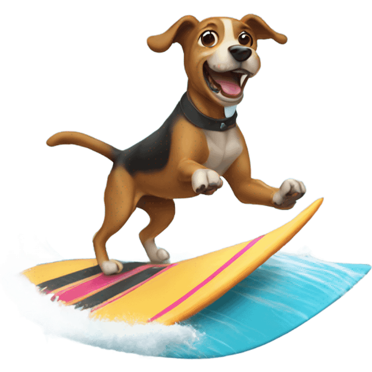 dog surfing  emoji