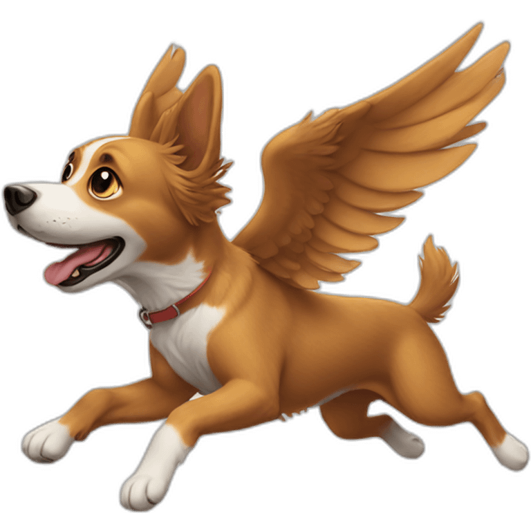 Flying dog emoji