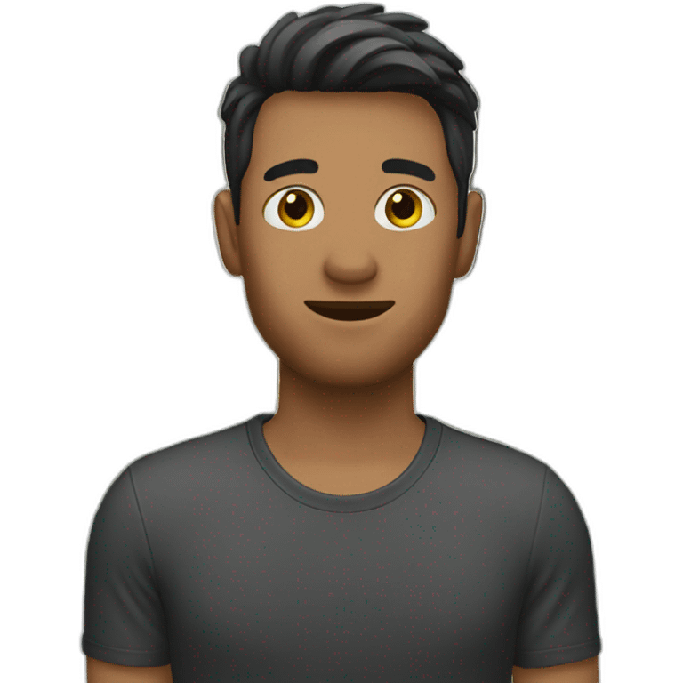 guy using a black fascia roll emoji