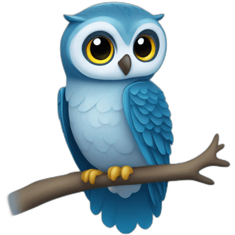 Sea Owl in blue shade emoji