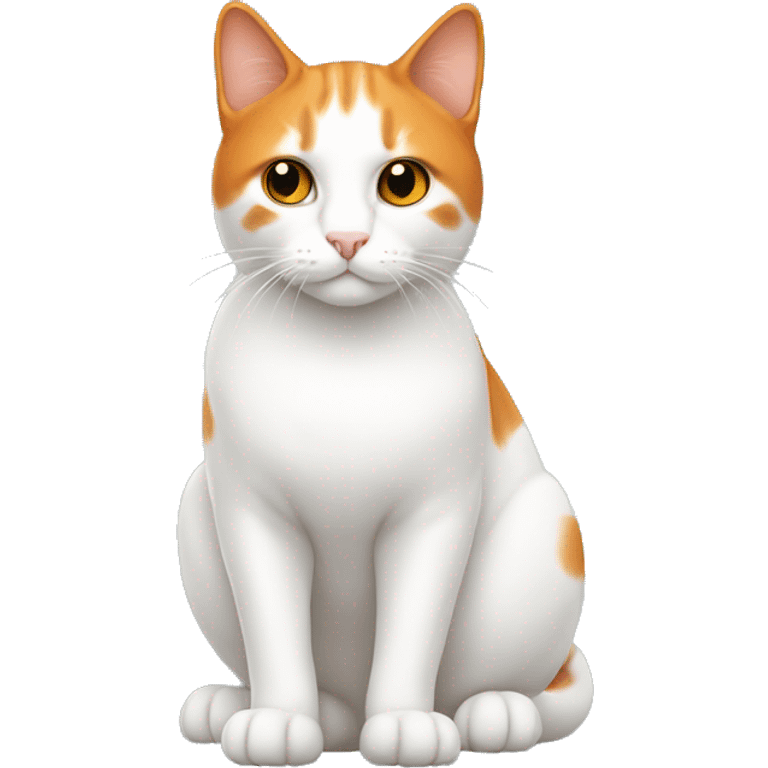 white and orange cat with no legs  emoji