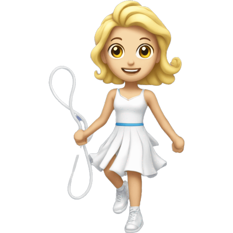 White Princess jump rope  emoji