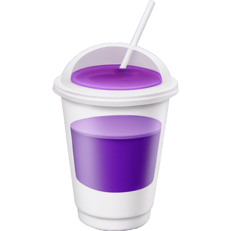 A styrofoam cup with purple juice with ice in it emoji