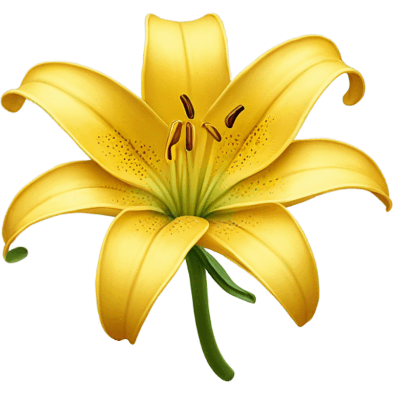 golden yellow lily flower emoji