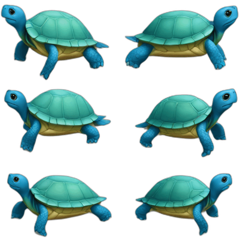 Tortue bleu emoji