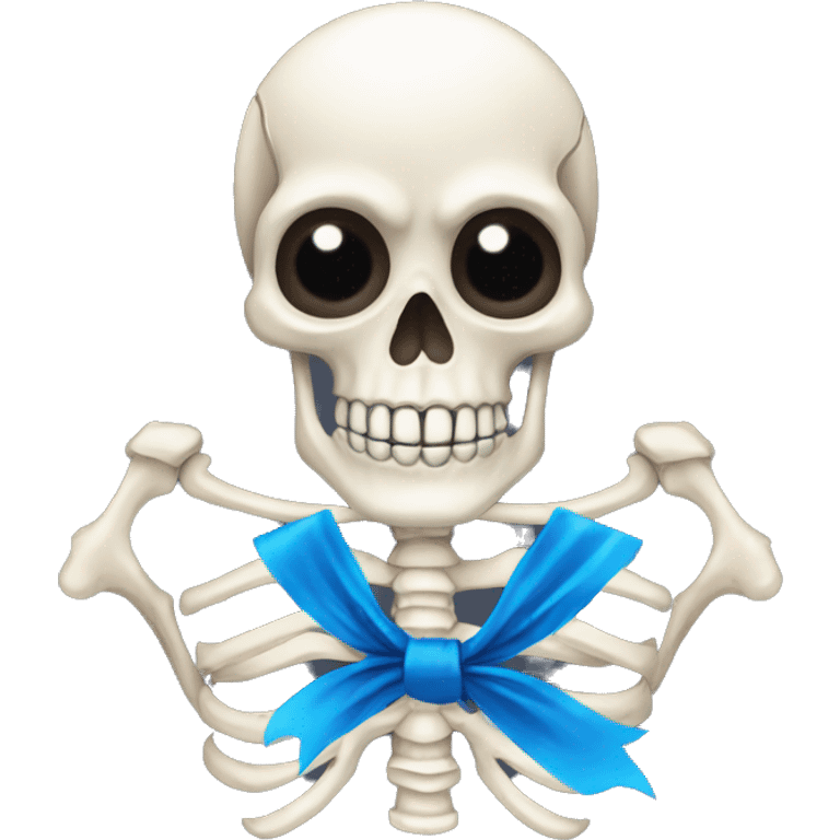 Skeleton with a ribbon emoji