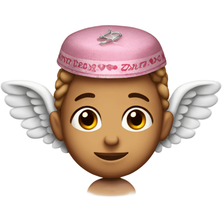 Cupid wearing a yarmulke emoji