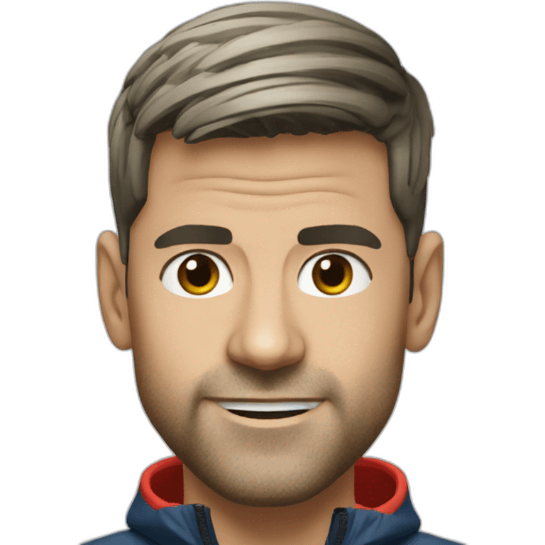 Djokovic head Memoji style emoji