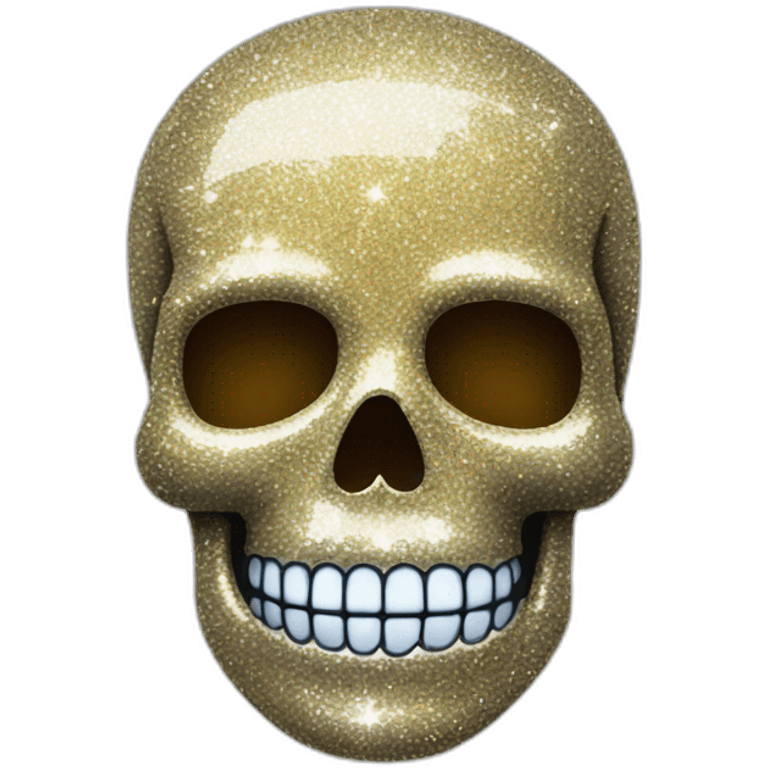 Glitter skull emoji