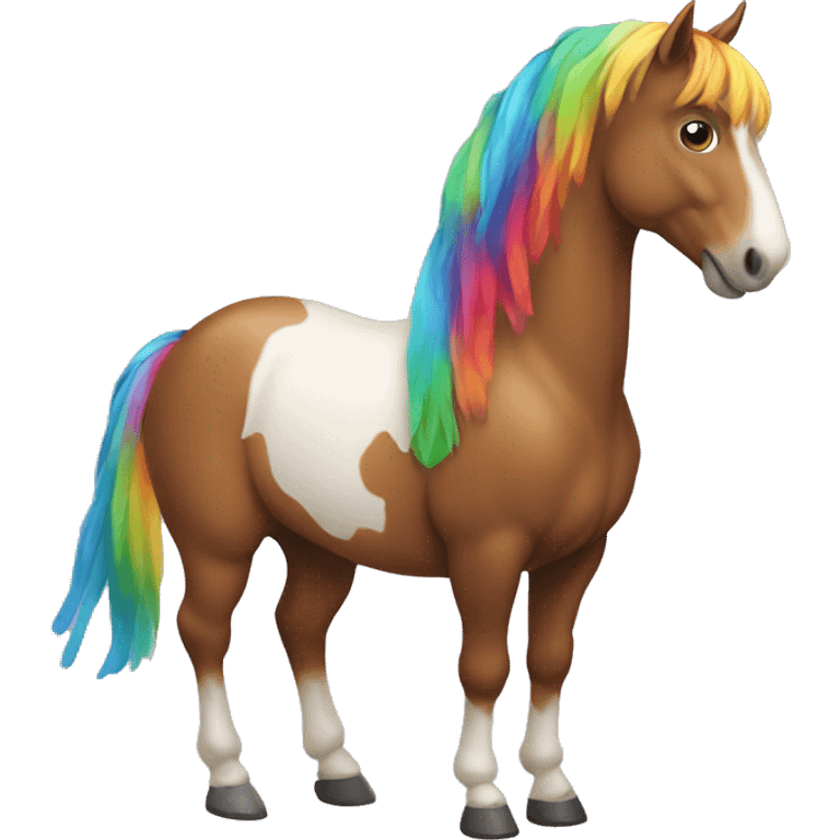 Horse with colorful tail  emoji