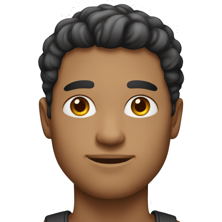 Man half white half black emoji