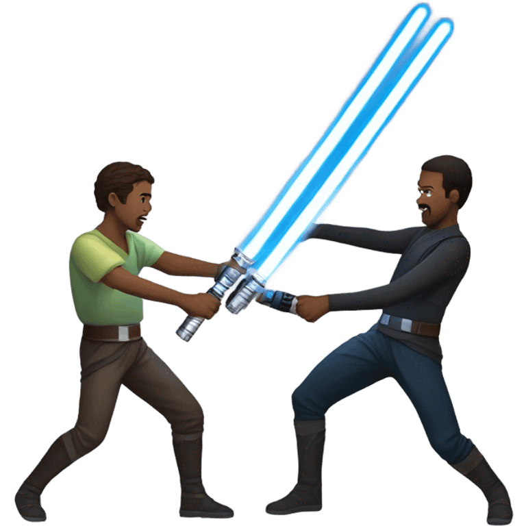 Lightsaber battle emoji