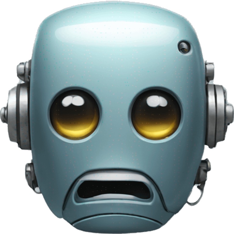 Crying robot emoji