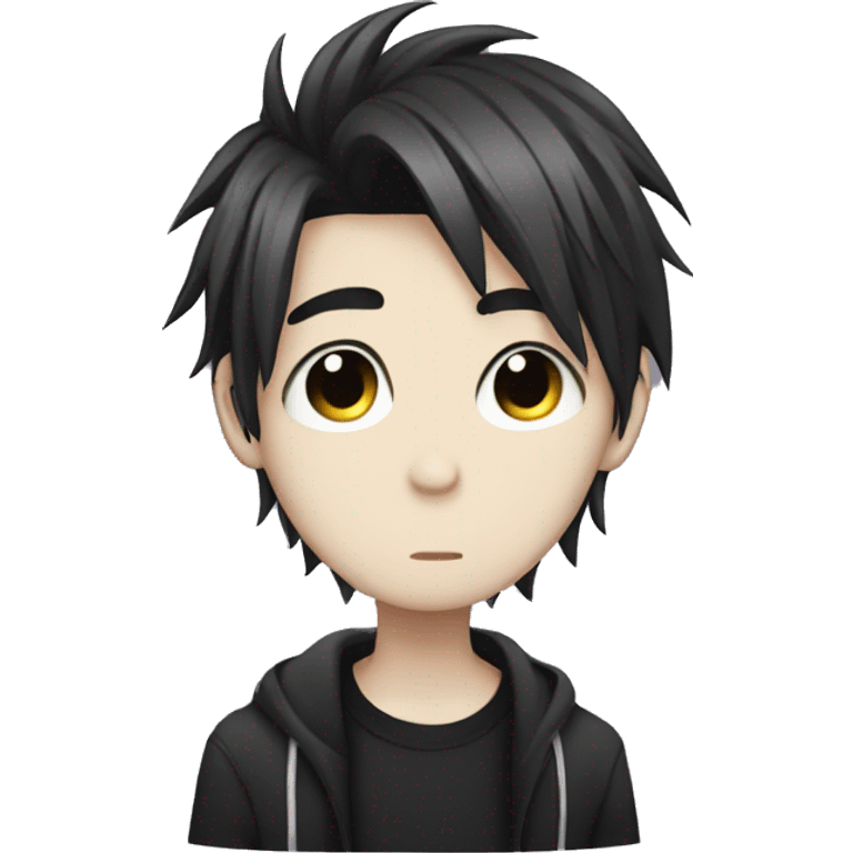 Emo anime boy emoji