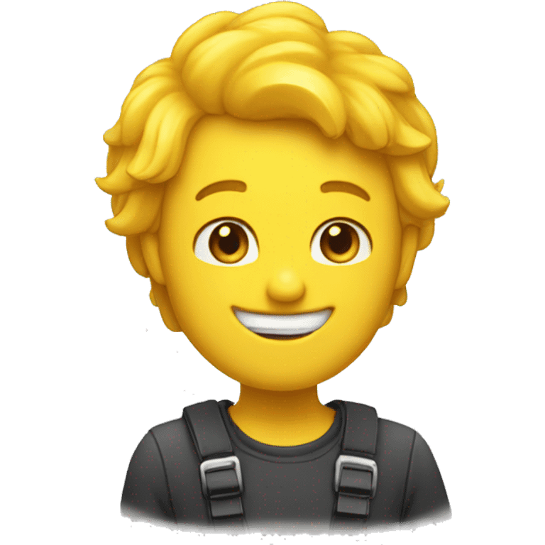 Emojis jaune fliappant souriant emoji