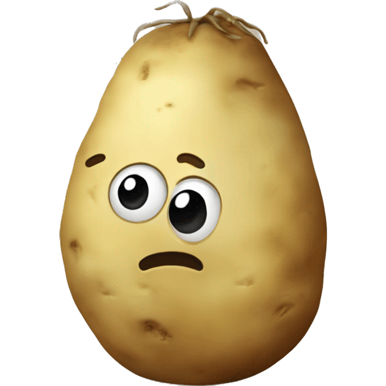 a potato on a bed emoji