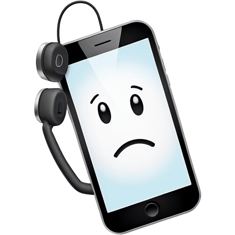 a mobile phone holding up a ‘do not disturb’ sign emoji