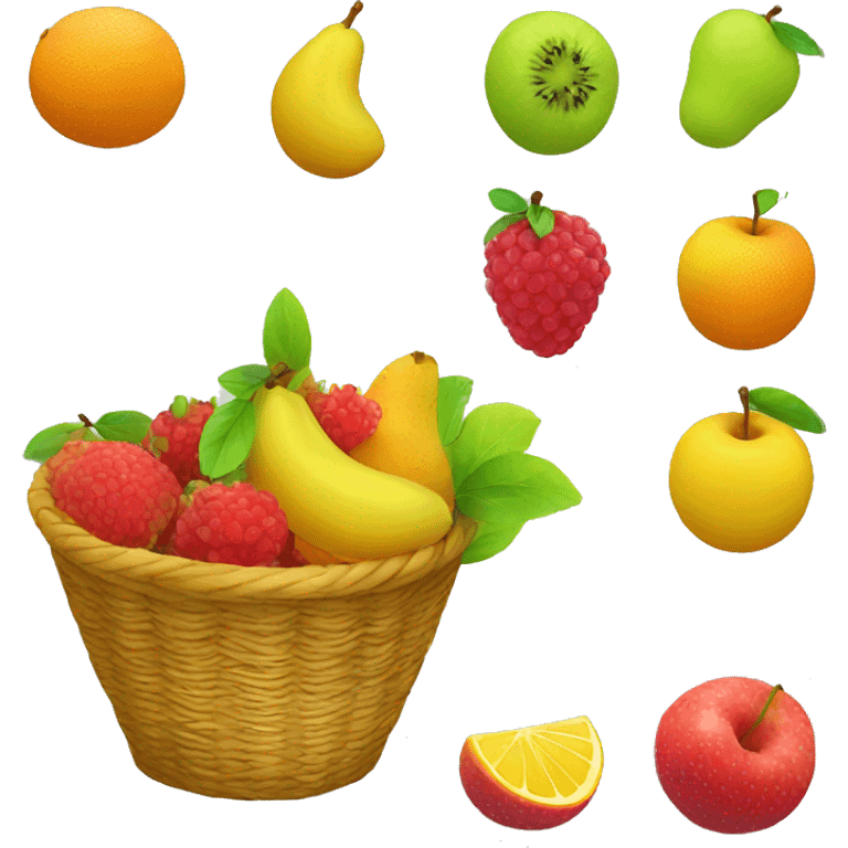 fruits inside the basket emoji