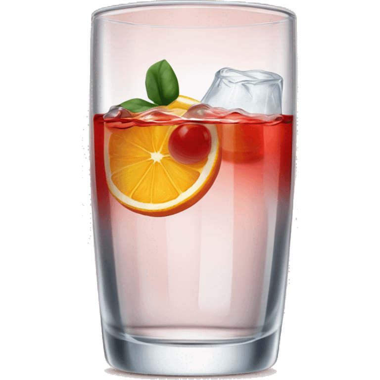 Campari Spritz in glass of water  emoji