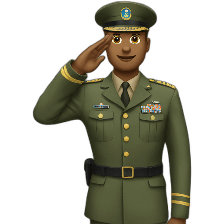 army officer saluting emoji