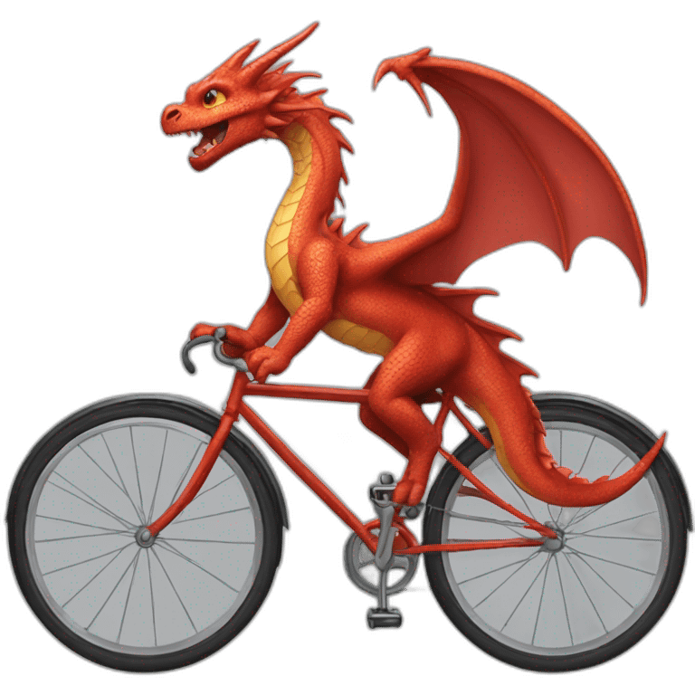 Dragon on bicycle emoji