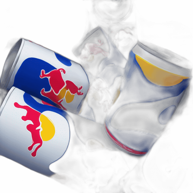 Red bull can blue and white emoji