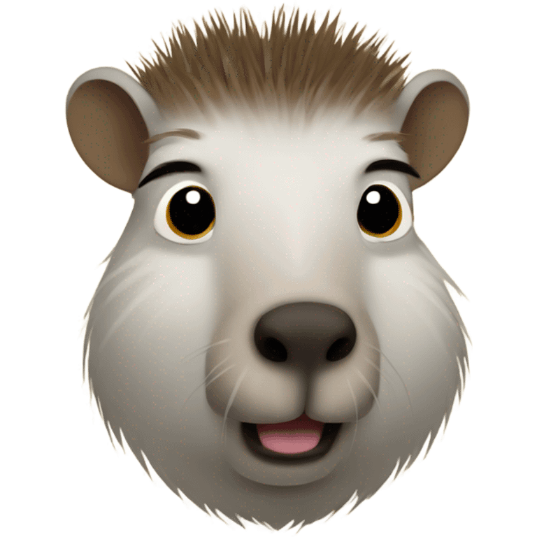 capybara with a mustache emoji