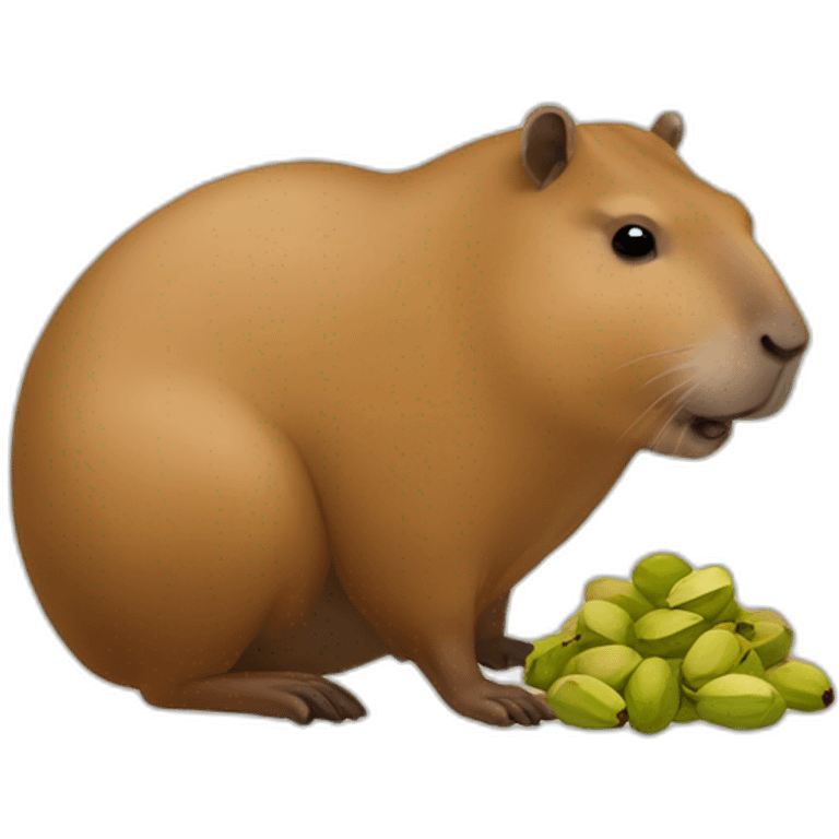 queen-capybara-eatting-pistachio emoji