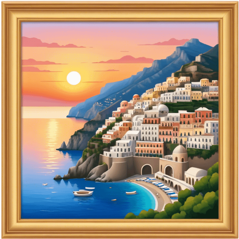 Amalfi Coast sunset  emoji