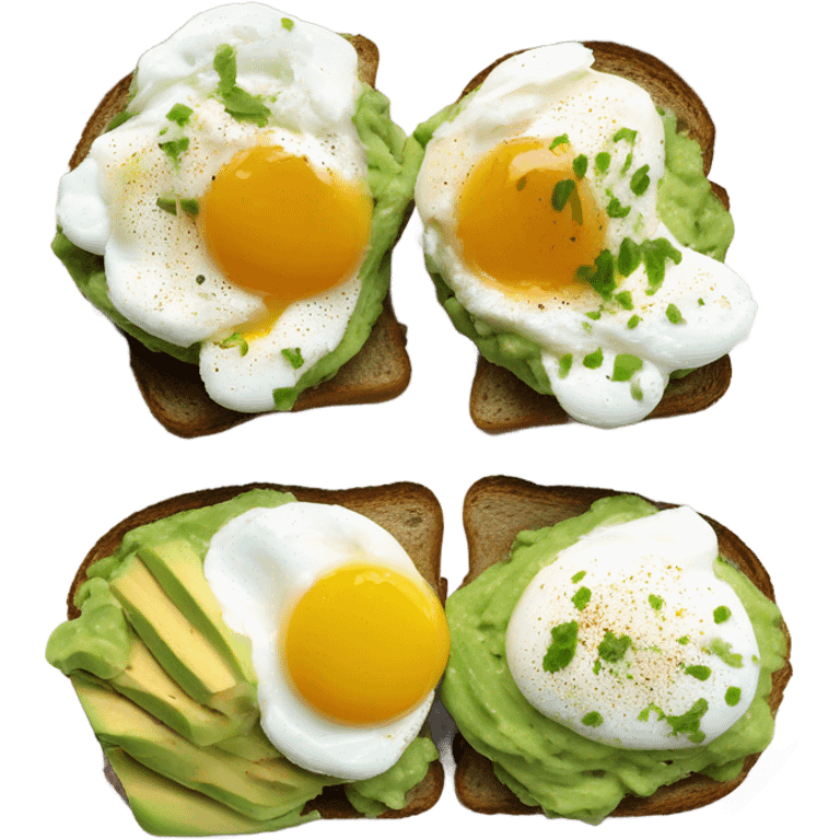 Avocado toast with egg emoji