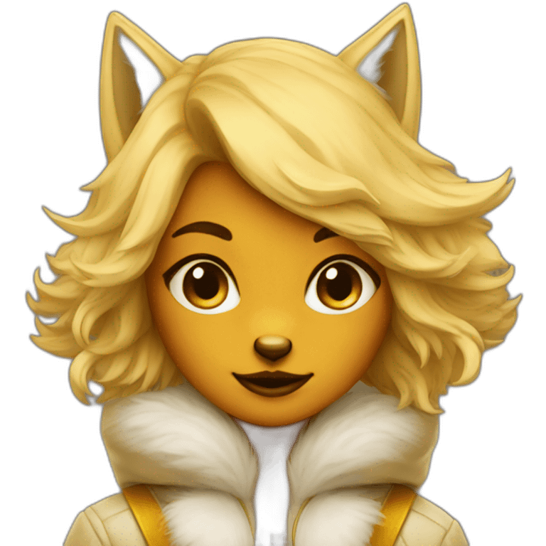 golden fox girl emoji