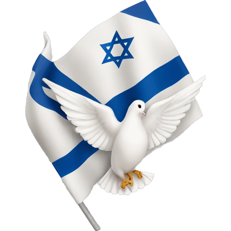 Israel flag and dove of peace 1026x7 emoji