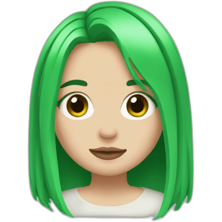 Billie eilish green hair emoji