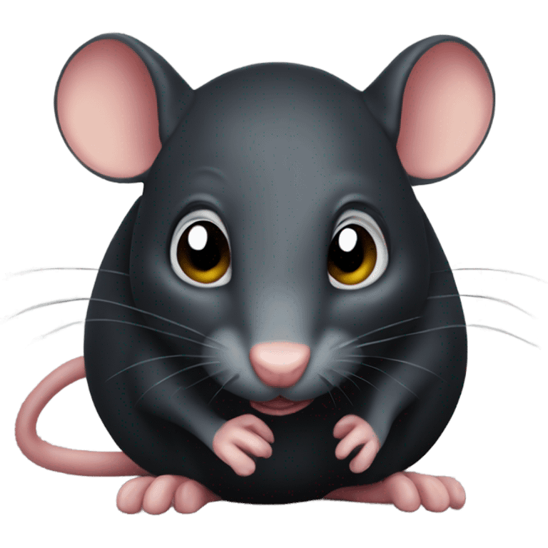 Black rat is in shock emoji