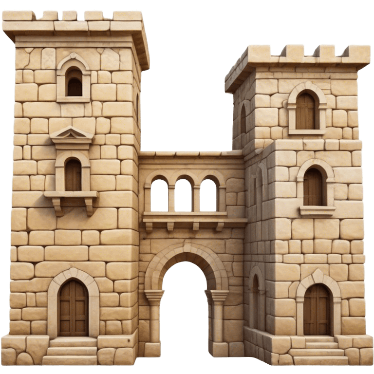 Cinematic Realistic Byblos Old City Landmark Emoji, depicted with ancient, weathered stone structures rendered with lifelike detail and nostalgic, warm lighting. emoji