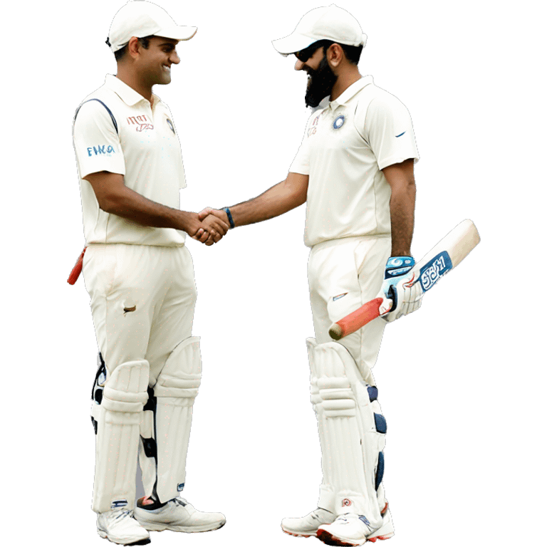 MS dhoni and virat kohli handshake emoji