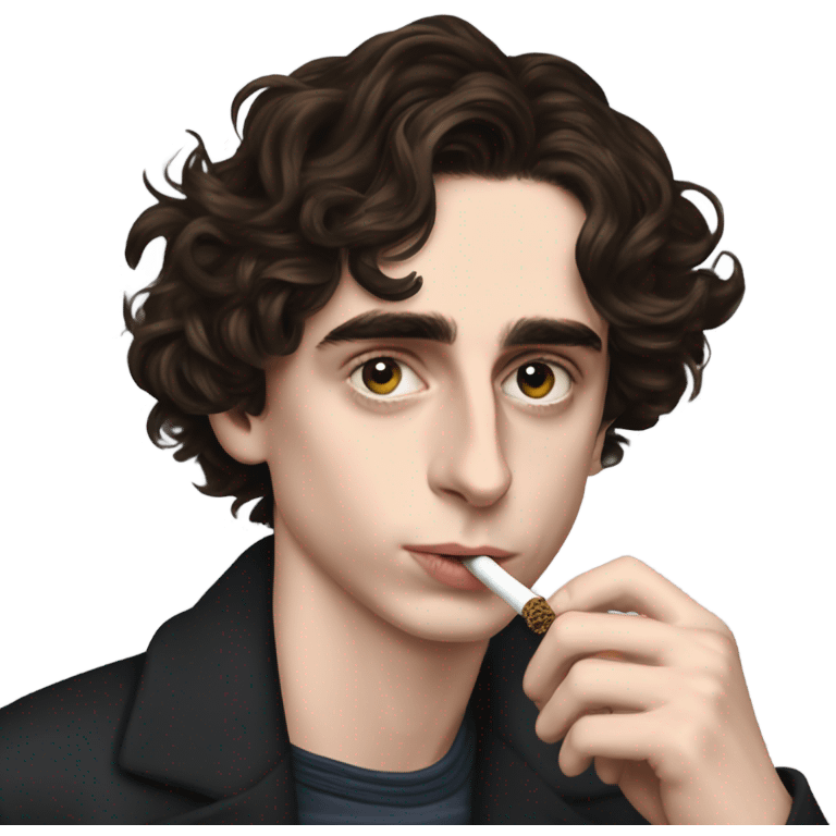 Timothee chalamet smoking pipe emoji