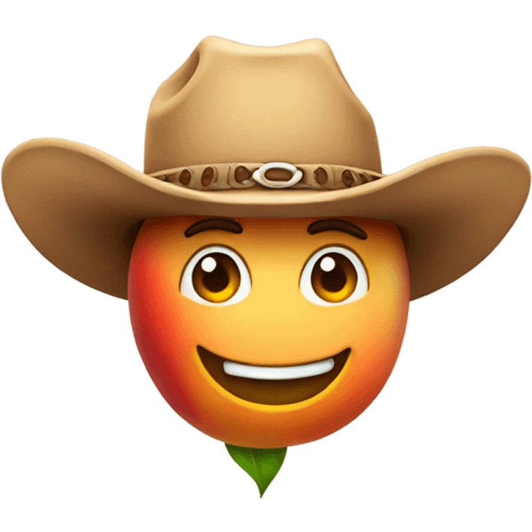 Peach with cowboy hat emoji