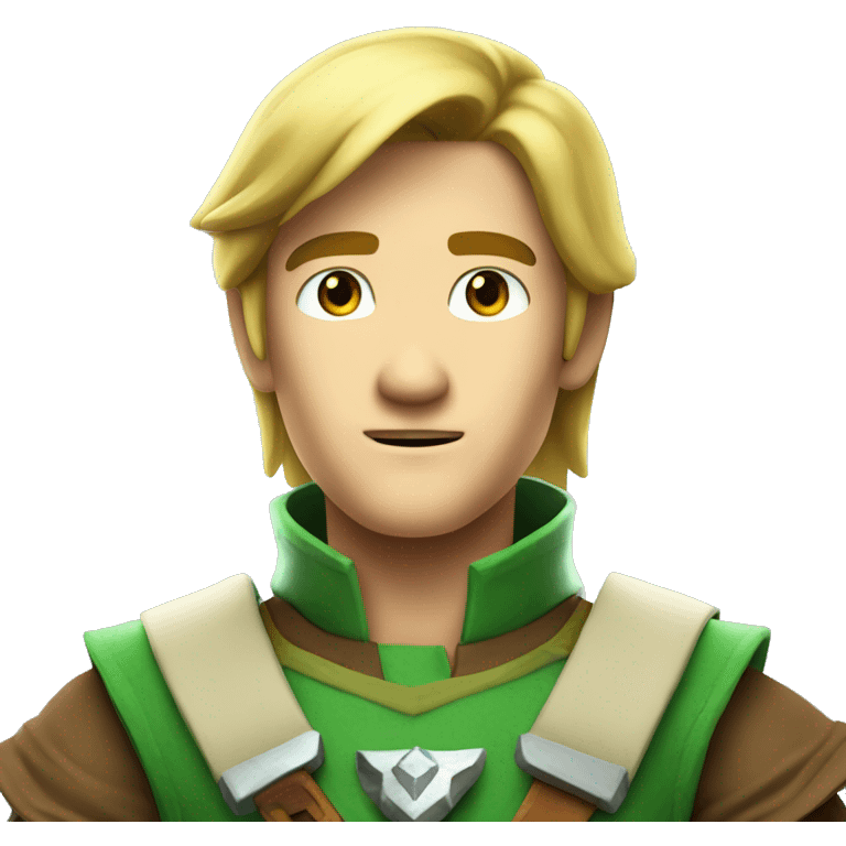 Make a futuristic character called link who is from 30 years in the future from The Legend of Zelda emoji