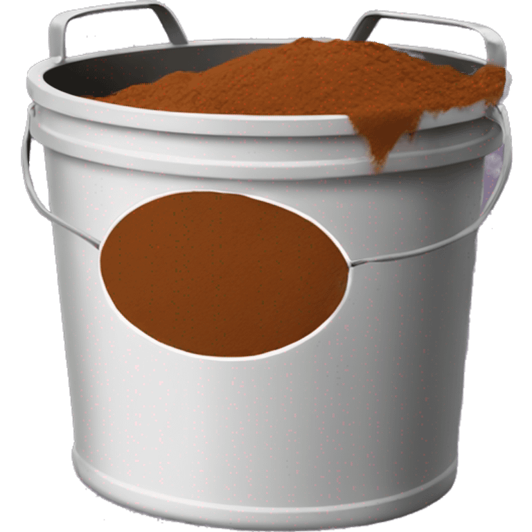 bucket of brown powder emoji