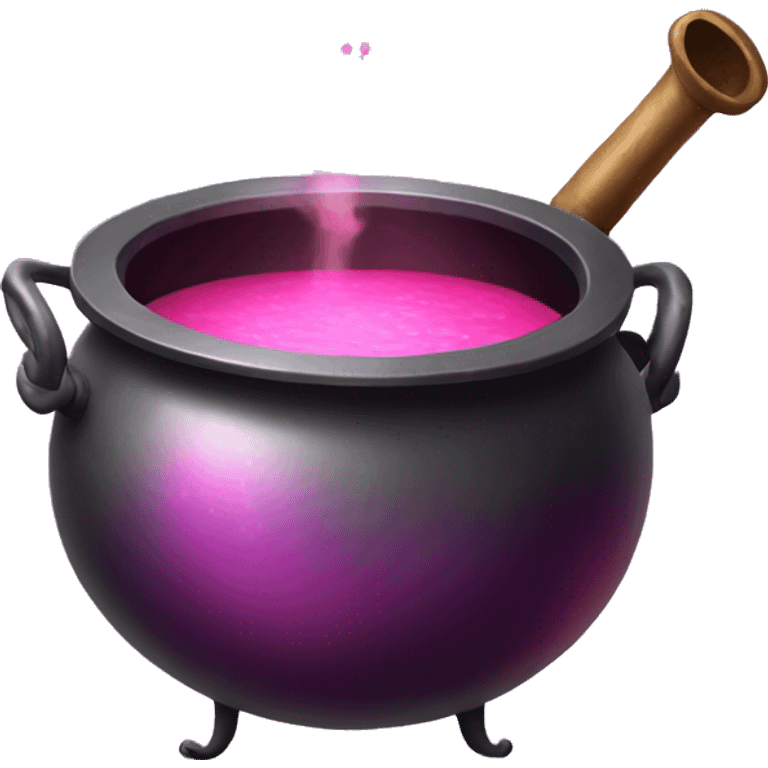  cauldron with pink potion emoji