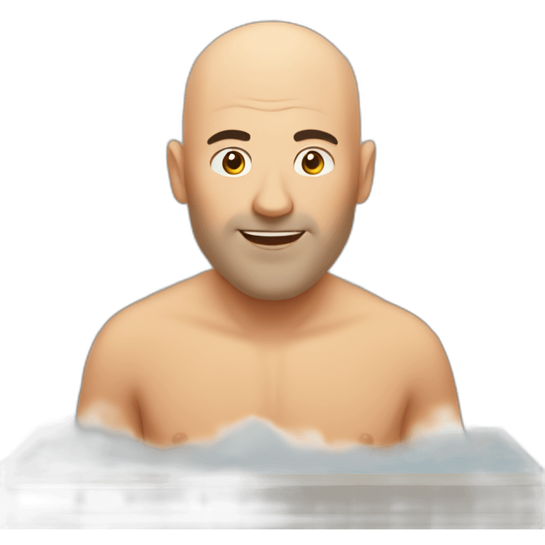 bald man in steam room emoji