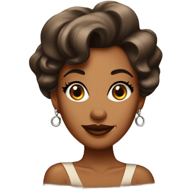 pin up brown woman emoji