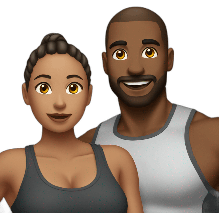 Couple gym emoji